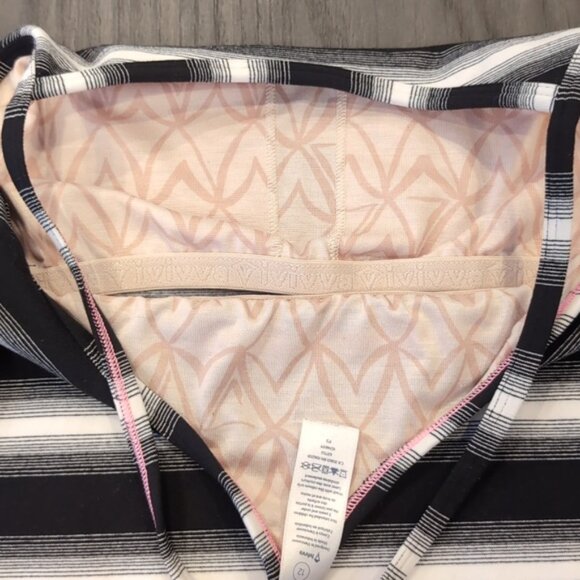 3/$20 IVIVVA By Lululemon Striped Racerback Tank Top Athletic Yoga Gymnastics - Picture 8 of 12